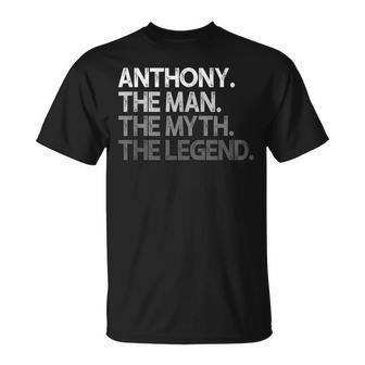 Anthony The Man Myth Legend T-Shirt | Mazezy