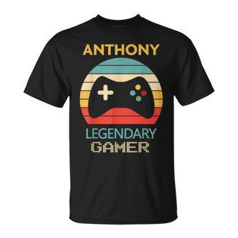 Anthony Name Personalized Legendary Gamer T-Shirt | Mazezy UK