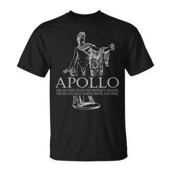 Apollo God Of Music And Sun Greek Mythology T-Shirt | Mazezy