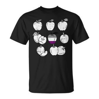 Apple Picking Asexual Lgbt-Q Retro Pride Flag Fruit Unisex T-Shirt | Mazezy