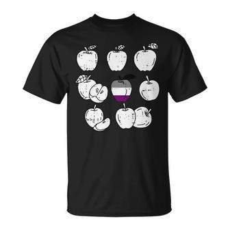 Apple Picking Asexual Lgbt-Q Retro Pride Flag Fruit Unisex T-Shirt | Mazezy