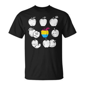 Apple Picking Pansexual Lgbt-Q Retro Gay Pride Flag Fruit Unisex T-Shirt | Mazezy
