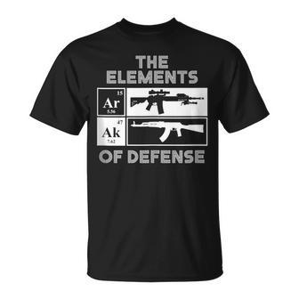 Ar15 Ak47 Elements Of Defense Periodic Table T-Shirt | Mazezy