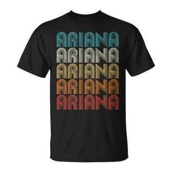 Ariana First Given Name Pride Retro Personalized Unisex T-Shirt | Mazezy