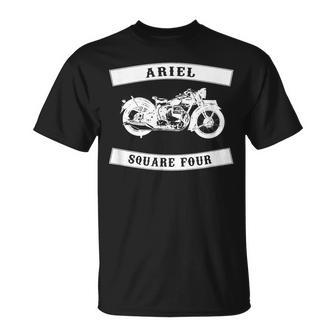 Ariel Square Four Classic British Motorcycle Unisex T-Shirt | Mazezy