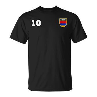 Armenia Number 10 Soccer Flag Football Yerevan Unisex T-Shirt | Mazezy