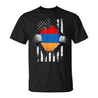 Armenian American Flag T Armenia National Flag Armenia Funny Gifts Unisex T-Shirt | Mazezy AU
