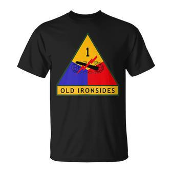 Army 1St Armored Division Shoulder Patch Unisex T-Shirt | Mazezy