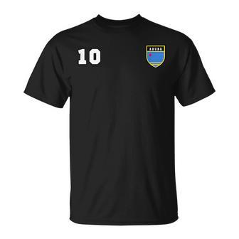 Aruba Number 10 Soccer Flag Football Oranjestad Unisex T-Shirt | Mazezy