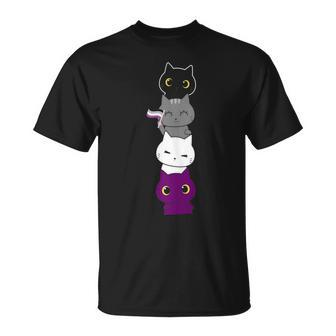 Asexuality Flag Animal Cat Ace Pride Demisexual Asexual T-Shirt | Mazezy