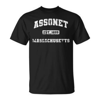 Assonet Massachusetts Ma Vintage State Athletic Style T-Shirt | Mazezy