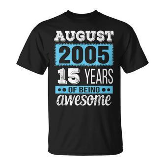 August 2005 August 15Th Birthday T-Shirt | Mazezy