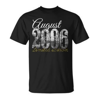August 2006 15 Years Old 2006 15Th Birthday T-Shirt | Mazezy