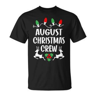 August Name Gift Christmas Crew August Unisex T-Shirt - Seseable