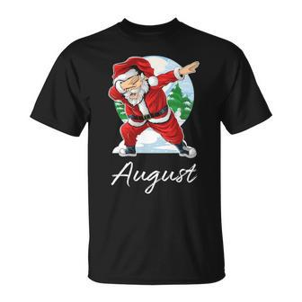August Name Gift Santa August Unisex T-Shirt - Seseable