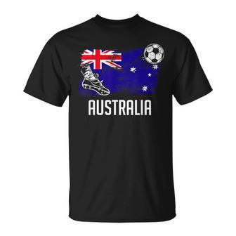 Australia Flag Jersey Australian Soccer Team Australian T-Shirt | Mazezy DE