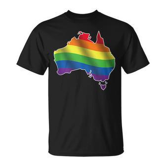 Australia Gay Flag Lgbtq Homosexual Queer Lesbian Pride Unisex T-Shirt | Mazezy