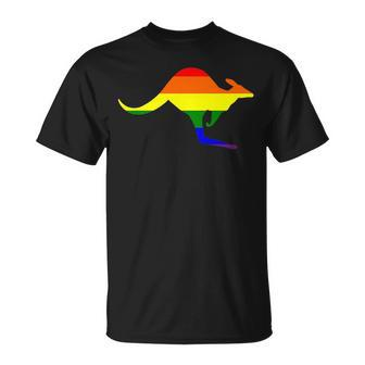 Australia Gay Pride Kangaroo Unisex T-Shirt | Mazezy