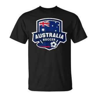 Australia Soccer Team Lover Australian Flag Patriotic Bo T-Shirt | Mazezy AU