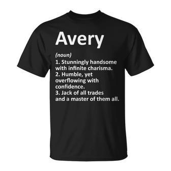 Avery Definition Personalized Name Birthday Idea T-Shirt | Mazezy