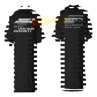 Avocado Heights Ca Vintage Evergreen Sunset Eighties Retro T-Shirt | Mazezy