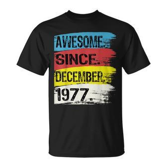 Awesome Since December 1977 Capricorn Sagittarius Birthday T-Shirt | Mazezy DE