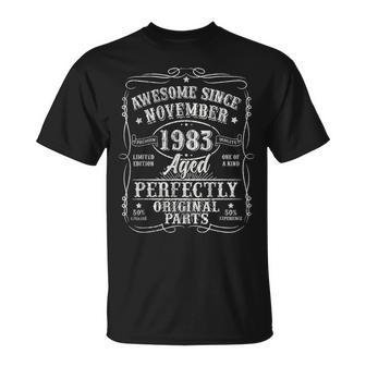 Awesome Since November 1983 Vintage 40Th Birthday Men T-Shirt | Mazezy