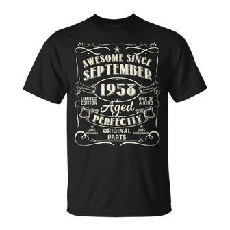 Awesome Since September 1958 65 Years Old 65Th Birthday T-Shirt | Mazezy