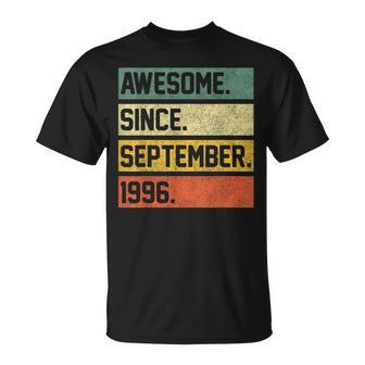 Awesome Since September 1996 27 Years Old 27Th Birthday T-Shirt - Seseable