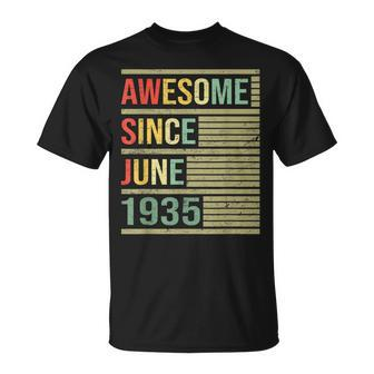 Awesome Since June 1935 Vintage 1935 84 Birthday Unisex T-Shirt | Mazezy