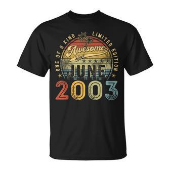 Awesome Since June 2003 Vintage 20Th Birthday Party Retro Unisex T-Shirt | Mazezy