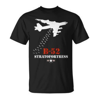 B52 Stratofortress Tech Drawing Cold War Bomber Unisex T-Shirt | Mazezy