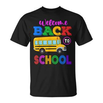 Back To School Bus First Day Of School Elementary Preschool Unisex T-Shirt - Seseable