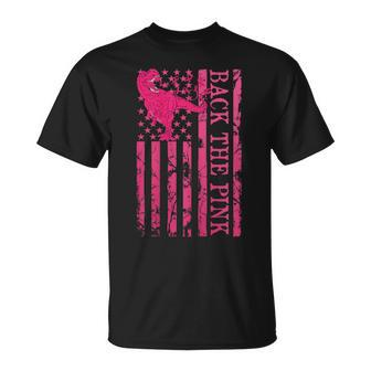 Back The Pink Warrior Flag American Breast Cancer Awareness Breast Cancer Awareness Funny Gifts Unisex T-Shirt | Mazezy