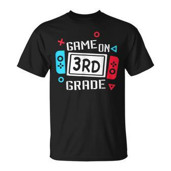 Back To School Game On Third 3Rd Grade Funny Gamer Kids Boys Unisex T-Shirt | Mazezy