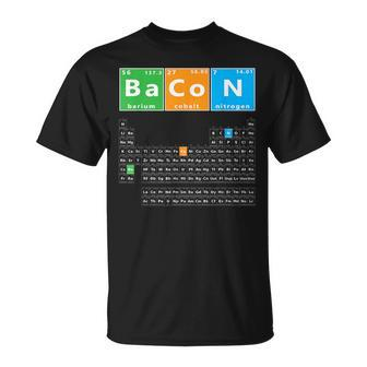 Bacon Periodic Table Bacon Chemistry Element Meme Keto T-Shirt | Mazezy