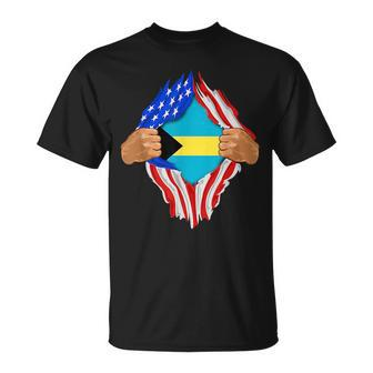 Bahamian Blood Inside Me | The Bahamas Flag Gift Bahamas Funny Gifts Unisex T-Shirt | Mazezy