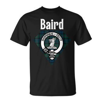 Baird Clan Scottish Name Coat Of Arms Tartan Unisex T-Shirt | Mazezy