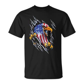 Bald Eagle 4Th Of July Usa American Flag Country Unisex T-Shirt | Mazezy