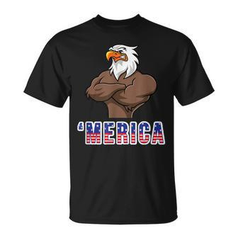 Bald Eagle Merica - Patriotic America Usa 4Th Of July Unisex T-Shirt | Mazezy