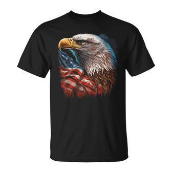 Bald Eagle Mullet American Flag Patriotic 4Th Of July Gift Unisex T-Shirt | Mazezy