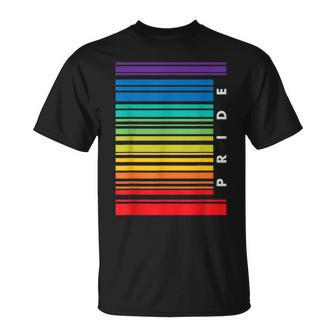 Barcode Gay Pride Lgbt T Lesbian Bisexual Flag Gifts Unisex T-Shirt | Mazezy
