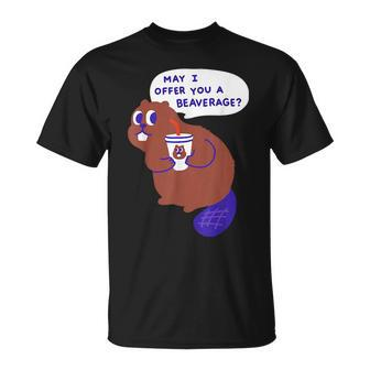Beaver Offers A Beverage Unisex T-Shirt | Mazezy