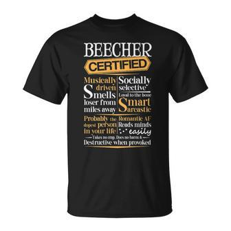 Beecher Name Gift Certified Beecher Unisex T-Shirt - Seseable