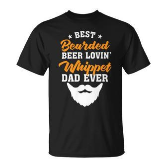 Beer Best Bearded Beer Lovin Samoyed Dad Funny Dog Lover Humor Unisex T-Shirt - Monsterry