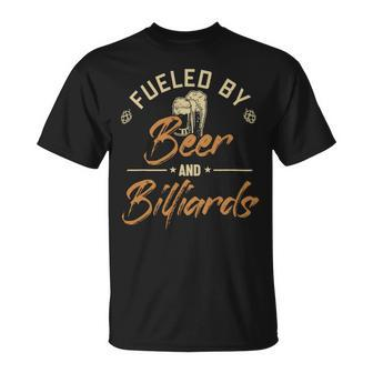 Beer Fueled By Beer And Billiards Balls Pool Snooker Billiards Unisex T-Shirt - Monsterry