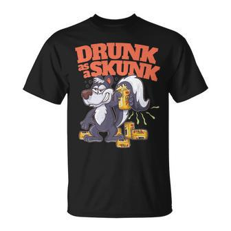 Beer Funny Adult Humor Alcohol Beer Booze Drunk As A Skunk Unisex T-Shirt - Monsterry UK
