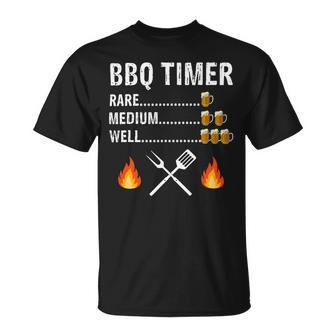 Beer Funny Bbq Timer Drinker Shirt Beer Drinking Grilling Gift Unisex T-Shirt - Monsterry AU