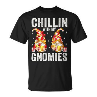 Beer Funny Beer Drinking Gnomes For Men Chillin With My Gnomies33 Unisex T-Shirt - Monsterry