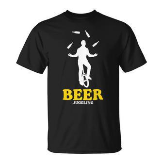 Beer Funny Beer Juggling Beer Bottles Juggler Unisex T-Shirt - Monsterry
